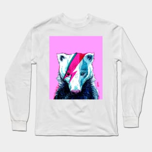 Pop Art Bowie Badger 3 Long Sleeve T-Shirt